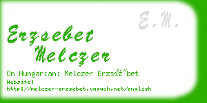 erzsebet melczer business card
